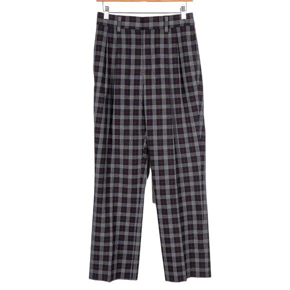 Liz Claiborne Pants - Liz Claiborne Dress Pants 4 Womens Windowpane Plaid Black Red White Straight Leg